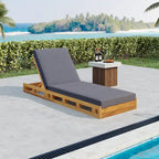 Christopher Knight Home - Ensemble de chaises longues de jardin en acacia Johnson