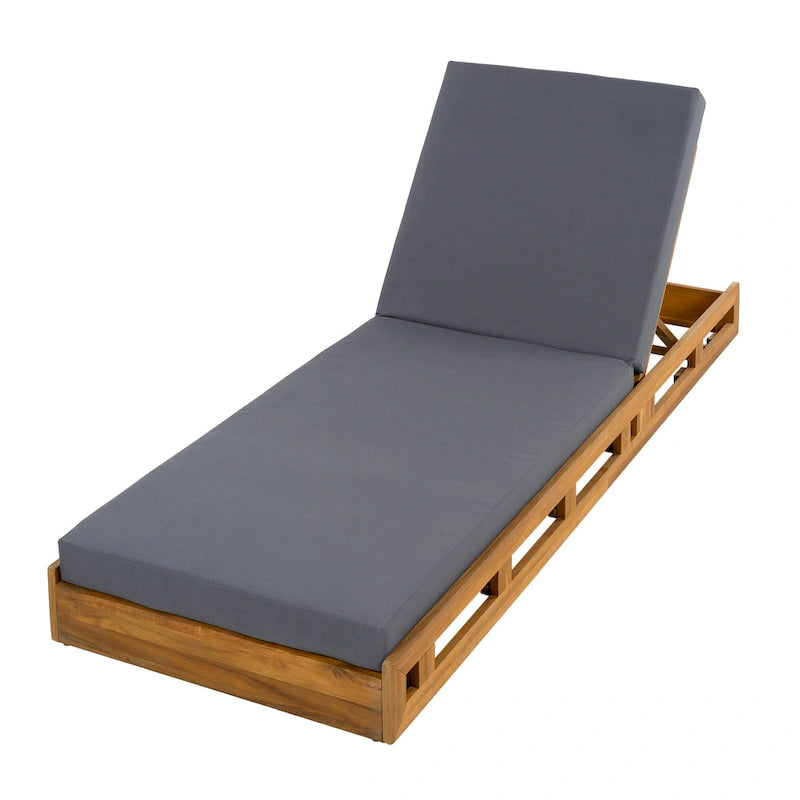 Christopher Knight Home - Ensemble de chaises longues de jardin en acacia Johnson