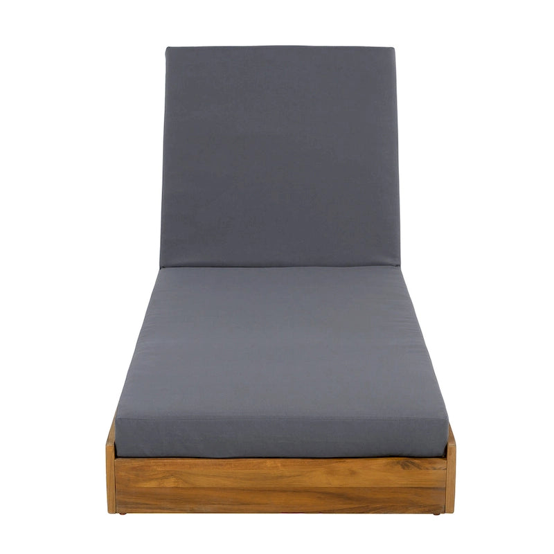 Christopher Knight Home - Ensemble de chaises longues de jardin en acacia Johnson