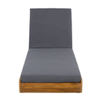 Christopher Knight Home - Ensemble de chaises longues de jardin en acacia Johnson