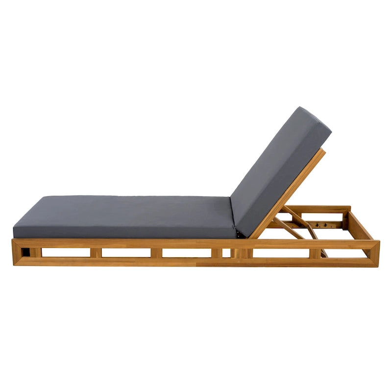 Christopher Knight Home - Ensemble de chaises longues de jardin en acacia Johnson