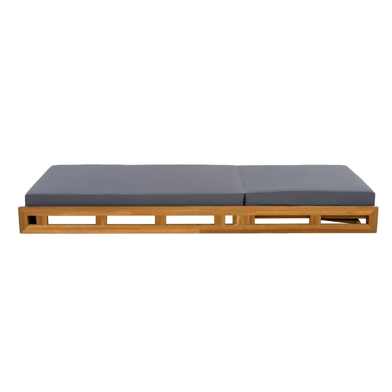 Christopher Knight Home - Ensemble de chaises longues de jardin en acacia Johnson