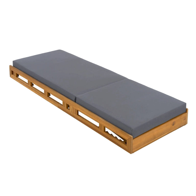 Christopher Knight Home - Ensemble de chaises longues de jardin en acacia Johnson