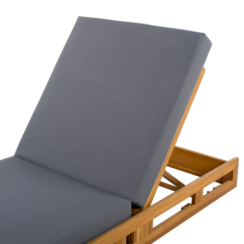 Christopher Knight Home - Ensemble de chaises longues de jardin en acacia Johnson