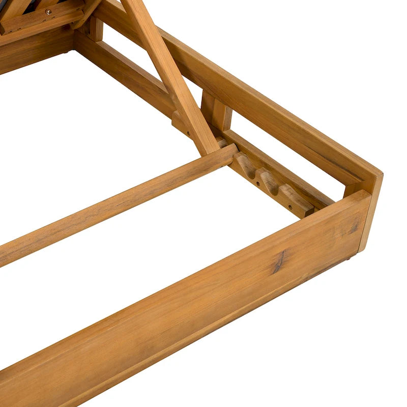 Christopher Knight Home - Ensemble de chaises longues de jardin en acacia Johnson