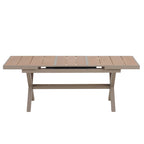 Ensemble de salle à manger d'extérieur extensible 7 pièces avec table extensible et 6 fauteuils