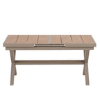 Ensemble de salle à manger d'extérieur extensible 7 pièces avec table extensible et 6 fauteuils