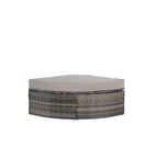 Ensemble de canapé modulaire d'extérieur 8 pièces en rotin pour patio avec table basse en verre trempé