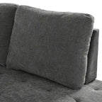 Canapé-lit d'angle 4 places avec lit gigogne et rangement, 91,5 po