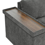 Canapé-lit d'angle 4 places avec lit gigogne et rangement, 91,5 po