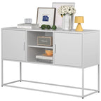 Bahut moderne avec deux portes et étagères de rangement pour salon, chambre, salle à manger
