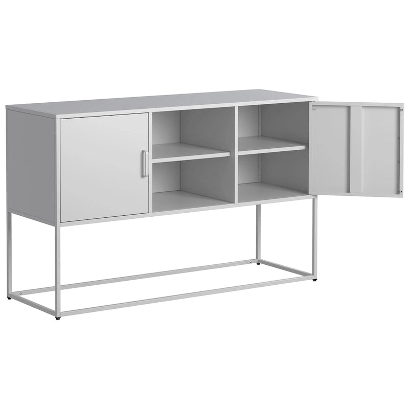 Bahut moderne avec deux portes et étagères de rangement pour salon, chambre, salle à manger