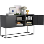 Bahut moderne avec deux portes et étagères de rangement pour salon, chambre, salle à manger