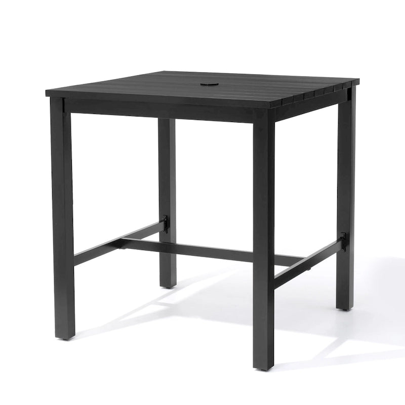Ensemble de 3 ou 5 tabourets de bar pivotants et table de patio en aluminium pour l'extérieur
