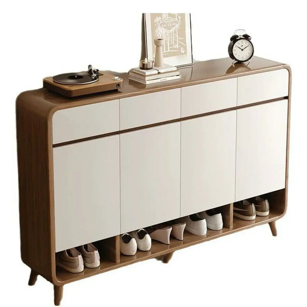Meuble de rangement pour chaussures de couloir en bois moderne, taille moyenne