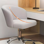 Fauteuil de bureau pivotant élégant en cuir orange