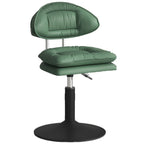 Chaise de bar moderne à dossier bas réglable pivotante en similicuir
