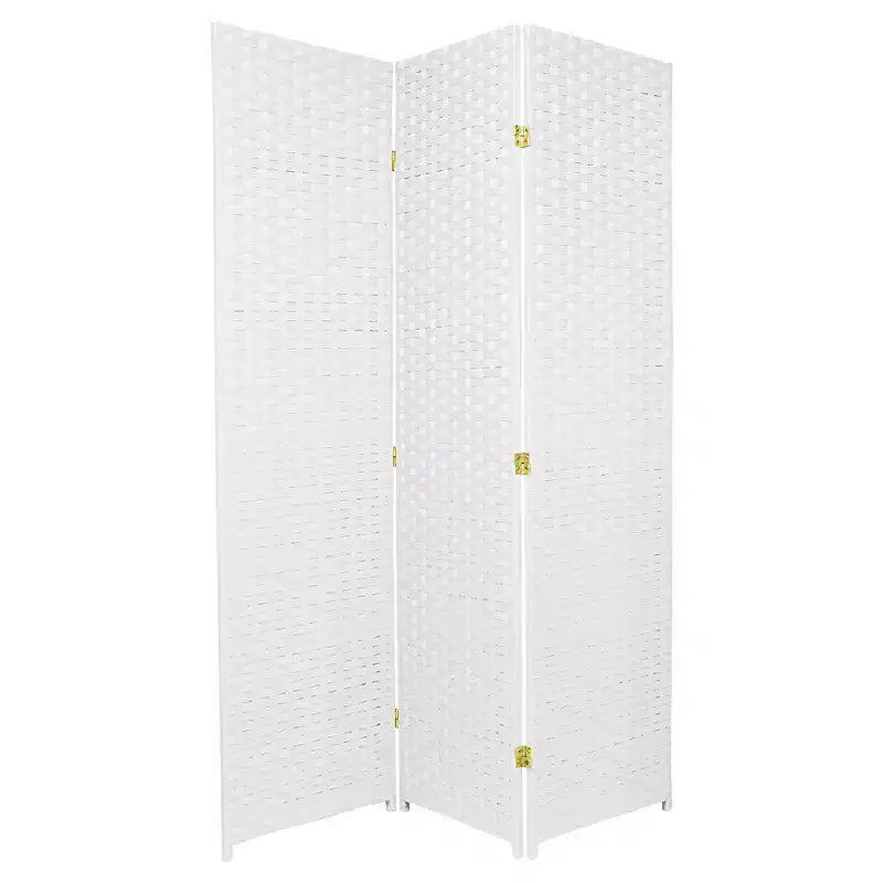 6 ft. Tall Woven Fiber Room Divider (3 Panels) - Oriental Furniture
