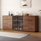 Buffet en bois moderne avec de spacieux placards de rangement
