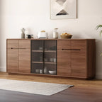 Buffet en bois moderne avec de spacieux placards de rangement