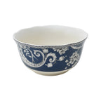 Service de table 16 pièces en porcelaine 222 Fifth Adelaide avec assiettes rondes, bols et tasses, bleu foncé