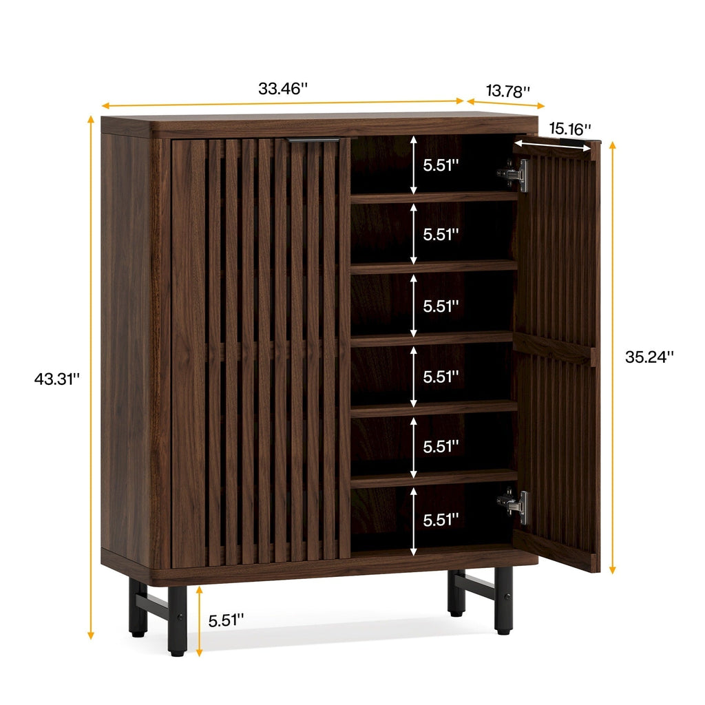 Meuble à chaussures 24 paires avec porte pour entrée et salon