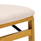 Stakmore, lot de 2 chaises pliantes à dossier à lattes, chêne marron, bois massif, assise rembourrée, entièrement assemblé
