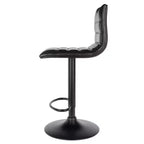 Tabouret réglable Holly Air Lift avec dossier en L Espresso/Noir - Winsome : Pivotant, Similicuir, Structure métallique, Repose-pieds