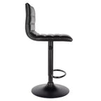 Tabouret réglable Holly Air Lift avec dossier en L Espresso/Noir - Winsome : Pivotant, Similicuir, Structure métallique, Repose-pieds