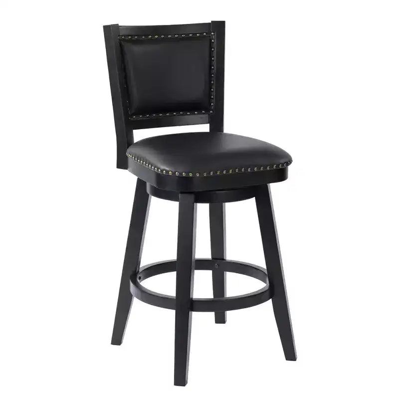 Boraam Broadmoor Bar Height Swivel Stool Black Finish