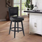 Tabouret de bar pivotant Boraam Broadmoor, hauteur bar, finition noire