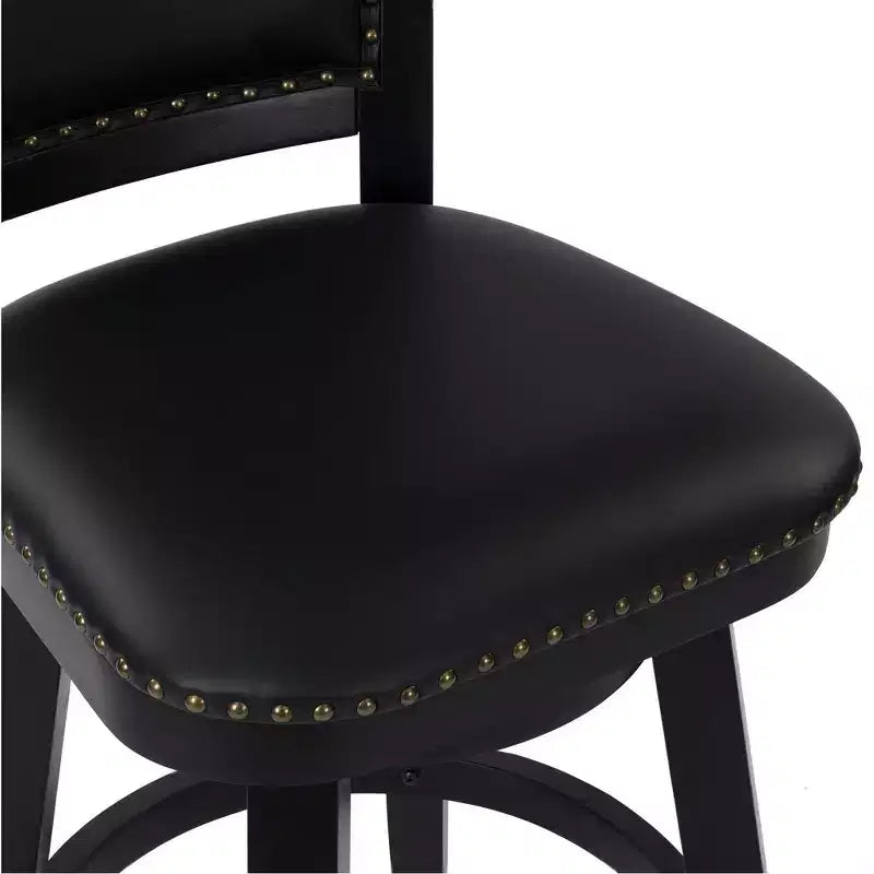 Tabouret de bar pivotant Boraam Broadmoor, hauteur bar, finition noire