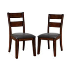 Boutique ouverte 24h/24 et 7j/7 : Chaises d'appoint en similicuir rembourrées, cadre en bois, lot de 2