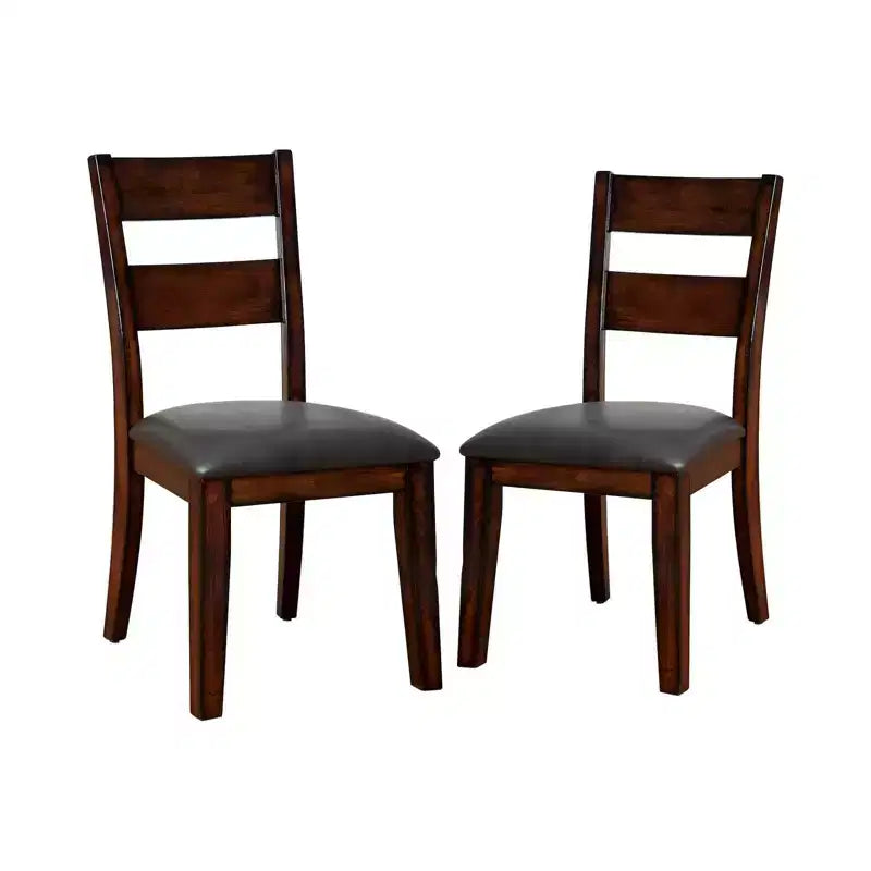 Boutique ouverte 24h/24 et 7j/7 : Chaises d'appoint en similicuir rembourrées, cadre en bois, lot de 2