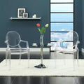 Set of 2 Casper Dining Armchairs Clear - Modway