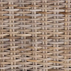 Chaise de salle à manger bali & pari Nevina Rattan et bois de manguier Kubu gris/taupe rustique