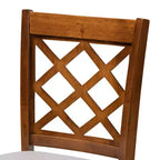 Ensemble de 2 chaises de bar Aria gris/noyer - Baxton Studio