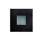 Table de bar/comptoir avec insert en verre Stevenson, étagère ouverte avec lumières LED, noire - HOMES: Inside + Out : verre dépoli, forme carrée, base de rangement