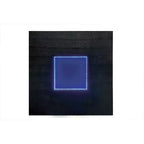 Table de bar/comptoir avec insert en verre Stevenson, étagère ouverte avec lumières LED, noire - HOMES: Inside + Out : verre dépoli, forme carrée, base de rangement