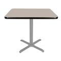 Hampden Furnishings 30" Bennet Collection Square with X Base Dining Table Gray/Gray Nebula