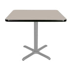 Hampden Furnishings 30" Bennet Collection Square with X Base Dining Table Gray/Gray Nebula