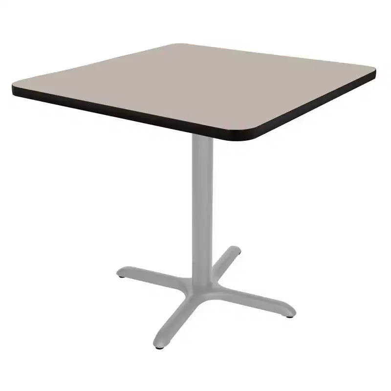 Hampden Furnishings Table de salle à manger carrée 30 po de la collection Bennet avec base en X Gris/Gris galaxie