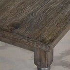 Ensemble de salle à manger Buylateral 6 pièces Burntwood Parson avec banc gris patiné : Bois d'hévéa, Chaises rembourrées