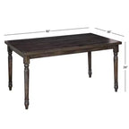 Ensemble de salle à manger Buylateral 6 pièces Burntwood Parson avec banc gris patiné : Bois d'hévéa, Chaises rembourrées