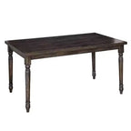 Ensemble de salle à manger Buylateral 6 pièces Burntwood Parson avec banc gris patiné : Bois d'hévéa, Chaises rembourrées