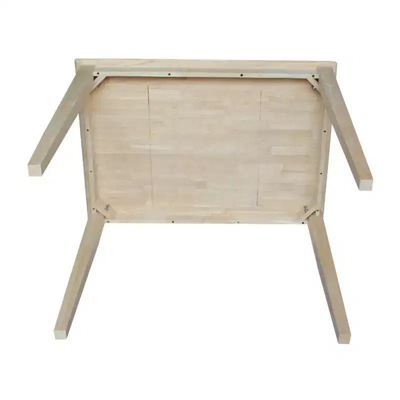 Table de comptoir en bois massif 30 po x 42 po avec pieds Shaker non finie - International Concepts