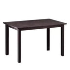 Table de salle à manger Andrew Modern marron foncé - Baxton Studio : Bois d'hévéa robuste, non extensible, 4 places