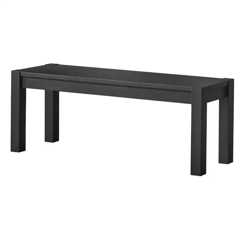 Buylateral Verdon Modern Farmhouse Solid Wood Dining Bench Black