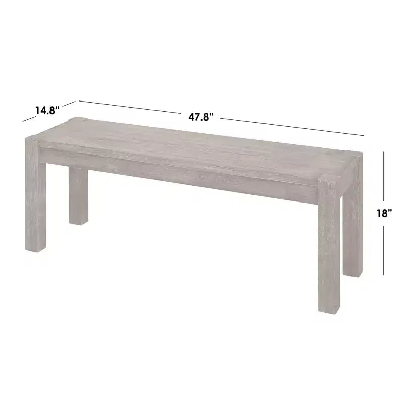 Buylateral Verdon Banc à dîner en bois massif style ferme moderne noir