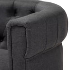 Fauteuil Chesterfield Bisset gris - Baxton Studio